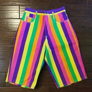 Candy striped walking shorts